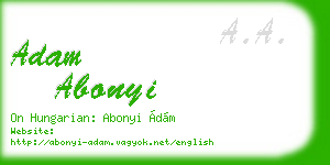 adam abonyi business card